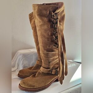 Frye Fringe Suede Tall Boot Size 11
